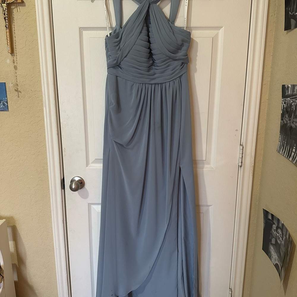 Azazie Light Blue Maxi Dress